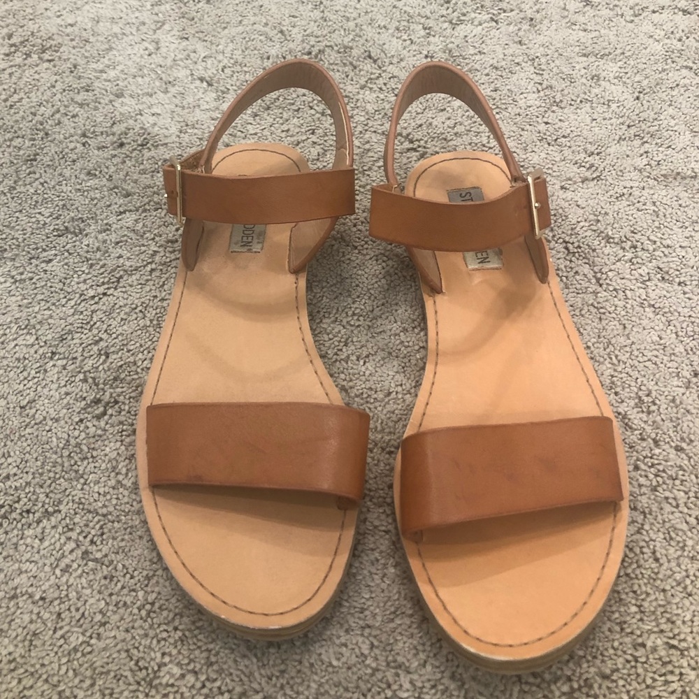Steve Madden Zone Ankle Strap Brown Sandals